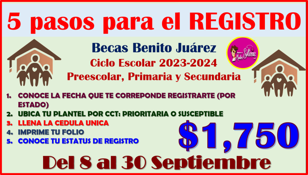 5 PASOS Para El REGISTRO De Las Becas Benito Juárez Nivel Básico, Aquí