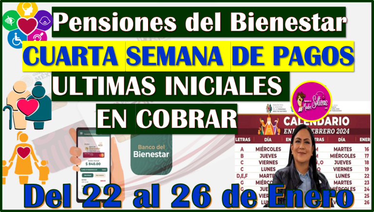 Se Viene La CUARTA SEMANA De Pagos De Las Pensiones Del Bienestar Y