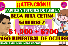 Beca Rita Cetina: ¿cuánto recibirán las familias en octubre?