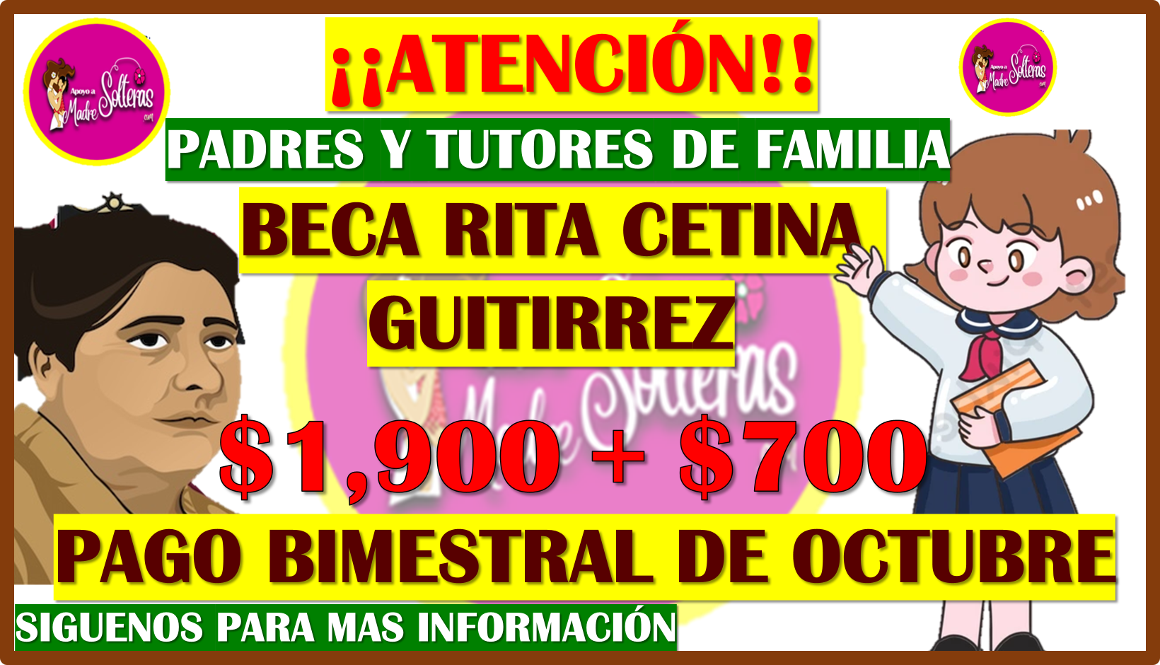 Beca Rita Cetina: ¿cuánto recibirán las familias en octubre?