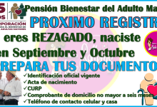 Ve preparando tus documentos para tu registro en Octubre Adulto Mayor, aquí más detalles