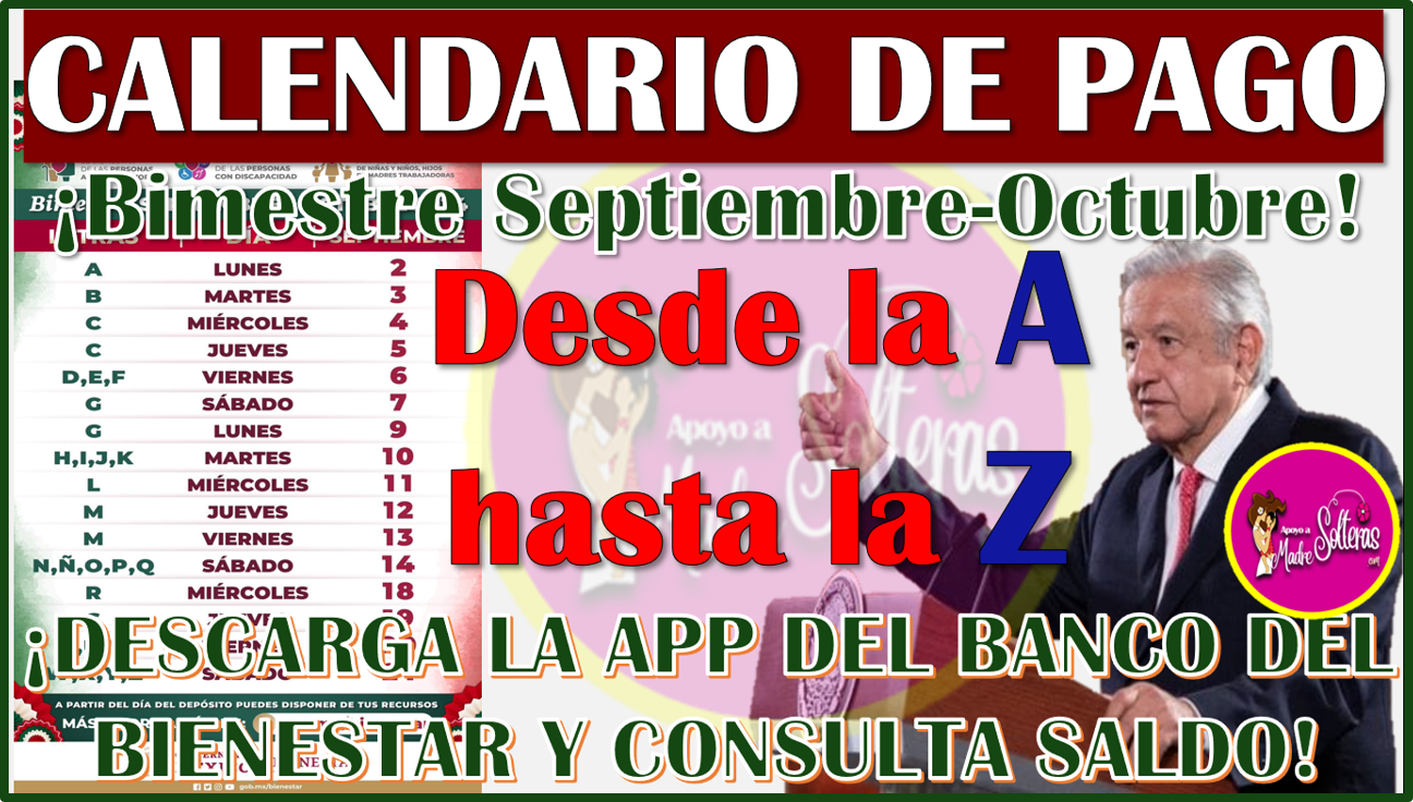 Calendario Oficial de Pagos Sep-Oct: Pensión Bienestar Adulto Mayor 2024