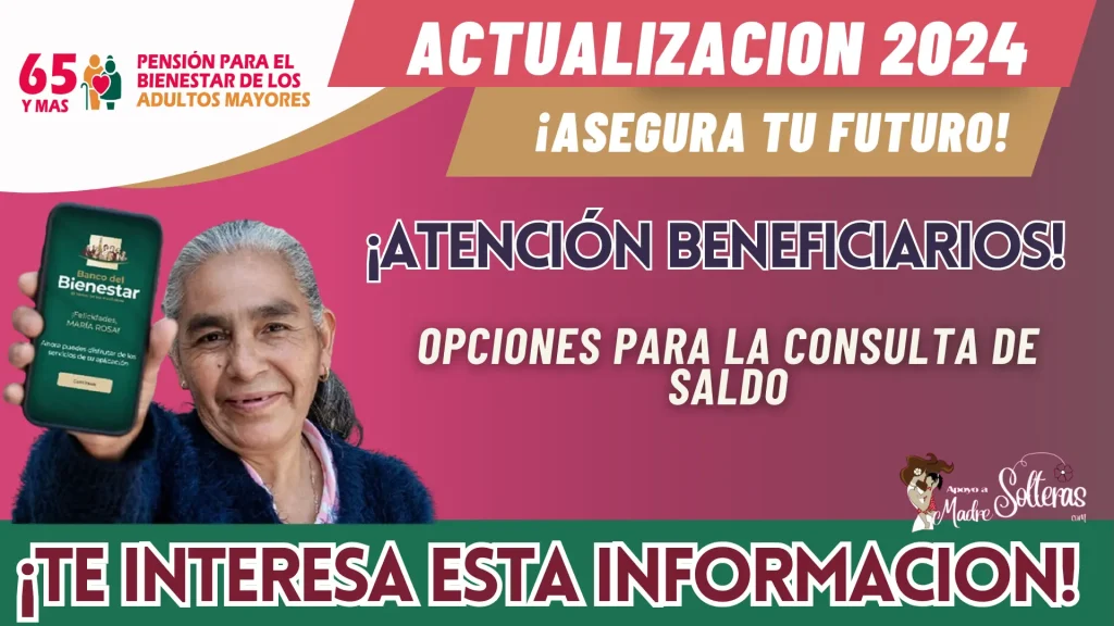 PENSIÓN PARA PERSONAS ADULTAS MAYORES: OPCIONES PARA LA CONSULTA DE SALDO