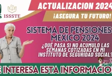 SISTEMA DE PENSIONES EN MÉXICO 2024: ¿QUÉ PASA SI NO ACUMULO LAS SEMANAS COTIZADAS EN MI INSTITUTO DE SEGURIDAD SOCIAL?
