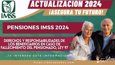 PENSIONES IMSS 2024: DERECHOS Y RESPONSABILIDADES DE LOS BENEFICIARIOS EN CASO DE FALLECIMIENTO DEL PENSIONADO, LEY 97