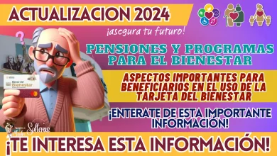 PENSIONES Y PROGRAMAS PARA EL BIENESTAR: ASPECTOS IMPORTANTES PARA BENEFICIARIOS EN EL USO DE LA TARJETA DEL BIENESTAR