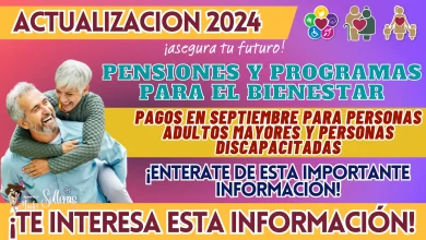 PENSIONES Y PROGRAMAS PARA EL BIENESTAR: PAGOS EN SEPTIEMBRE PARA PERSONAS ADULTOS MAYORES Y PERSONAS DISCAPACITADAS