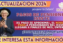 ¡EL PAGO SE APROXIMA!, EL NOVENO PAGO A PENSIONADOS DEL ISSSTE LLEGARÁ A FINALES DE MES, ENTERATE