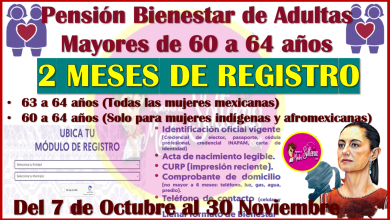 2 meses para tu registro en la Nueva Pensión Bienestar Mujeres Bienestar 2024