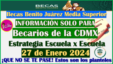 Entrega de Tarjetas, solo para la CDMX de las Becas Benito Juárez nivel Media Superior, aquí la información