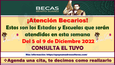 Esta es la lista de atención de Becas Benito Juárez del 5 al 9 de Diciembre ¡Consulta tu Estado & Escuela!