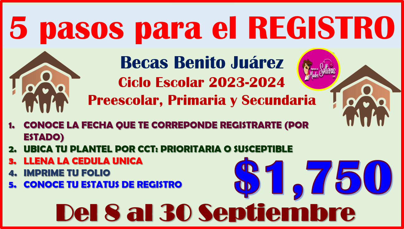 5 PASOS para el REGISTRO de las Becas Benito Juárez Nivel Básico, aquí toda la información