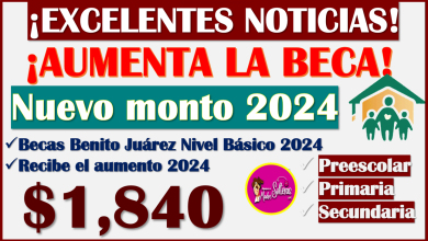 OFICIAL EL AUMENTO apara las Becas Benito Juárez nivel Básico en el 2024, aquí toda la información completa