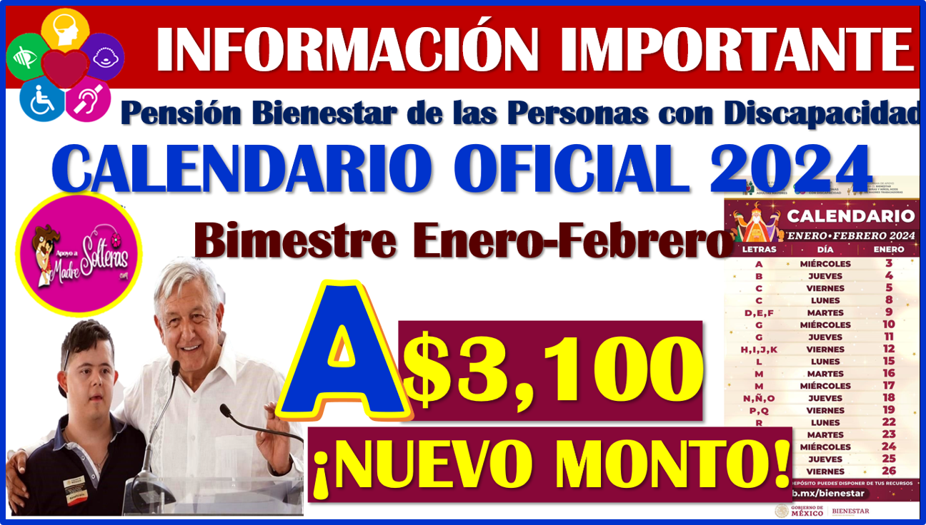 Pensión Bienestar De Personas Con Discapacidad, Este Es Tu CALENDARIO ...