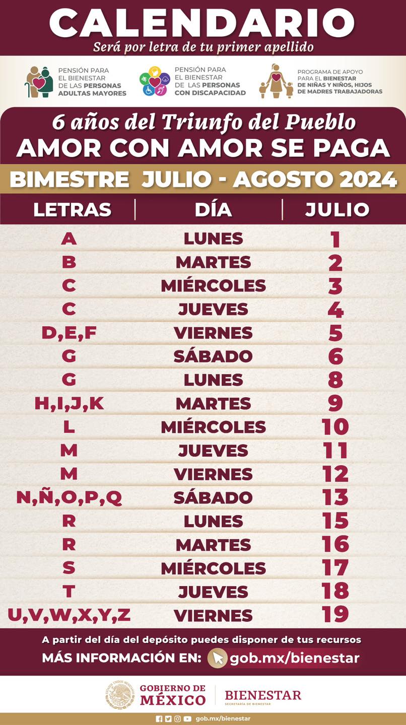 ¡DE ULTIMA HORA! Este Es El Calendario Oficial De Pagos 2024 De Las ...