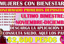 Primeros depósitos de Mujeres con Bienestar ¡ULTIMO PAGO 2024! Descarga App y consulta saldo