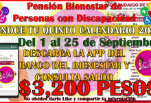 Ya puedes consultar tu quinto calendario oficial 2025: Pensión Bienestar de Discapacidad