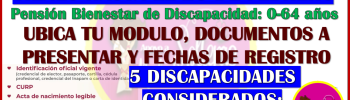 ¿Quieres saber cuales se consideran discapacidades permanentes para solicitar la Pensión Bienestar de Discapacidad? Te informamos