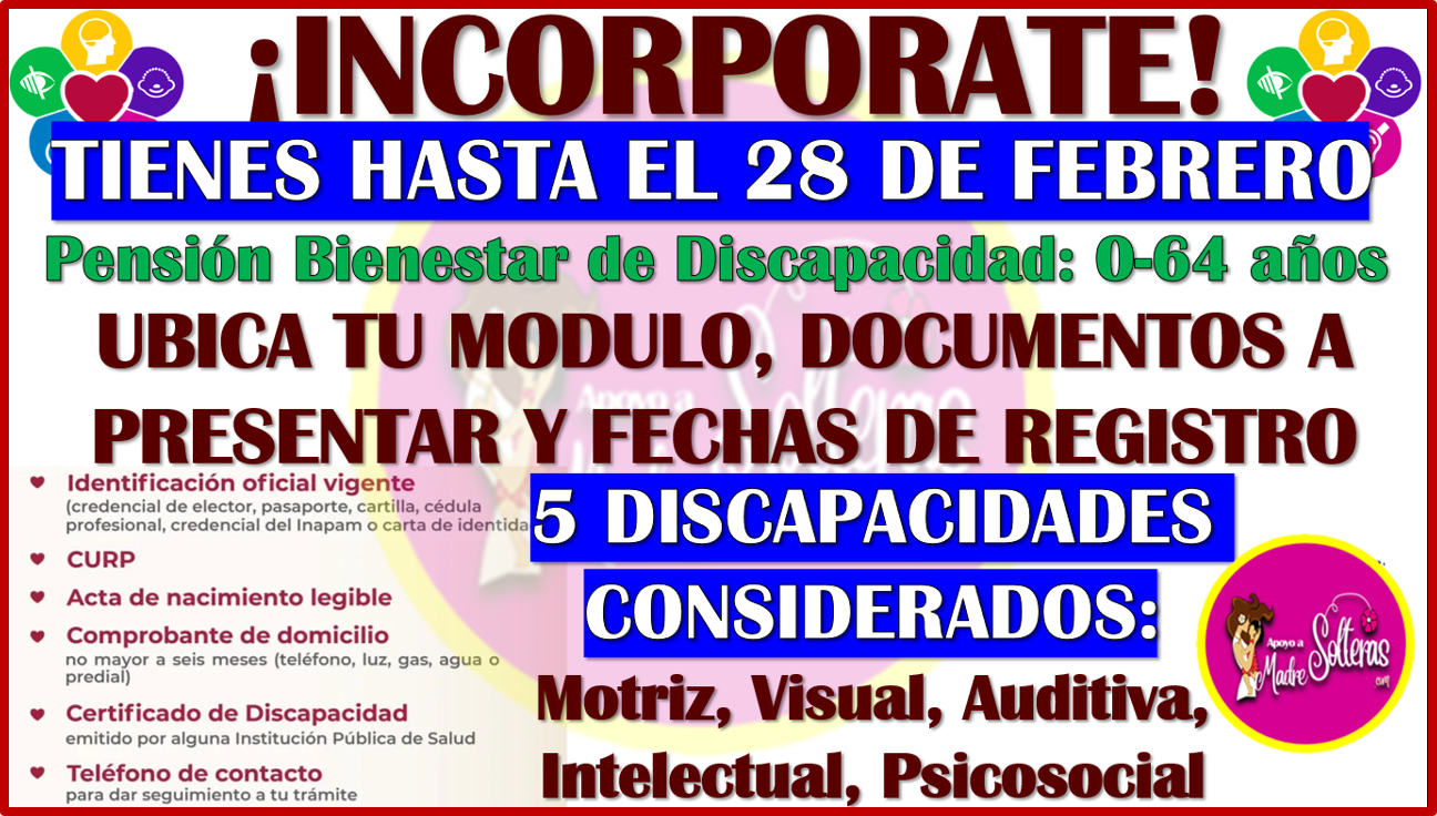 ¿Quieres saber cuales se consideran discapacidades permanentes para solicitar la Pensión Bienestar de Discapacidad? Te informamos