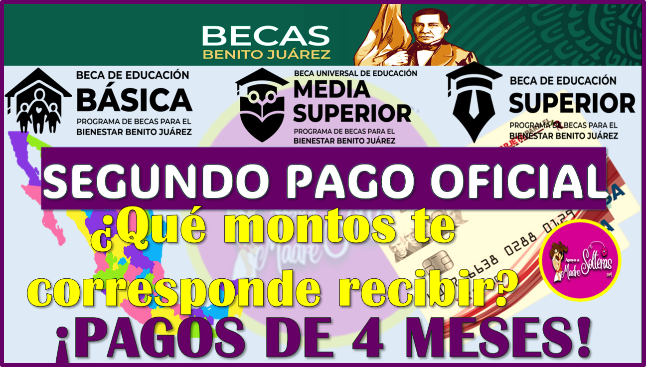 Segundo Pago Oficial para las Becas Benito Juárez Básica, Media Superior y Superior 2024 ¡CADA VEZ MÁS CERCA!