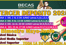 Siguiente deposito de las Becas Benito Juárez 2025 bimestre Mayo-Junio, aqui más información