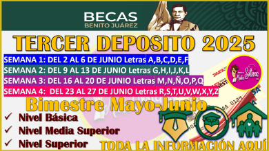 Siguiente deposito de las Becas Benito Juárez 2025 bimestre Mayo-Junio, aqui más información