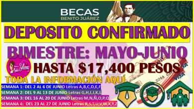 Primera Semana de Depósitos confirmado de la Tercera Emisión: Becas Benito Juárez 2025