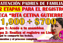 ¡ATENCIÓN PADRE DE FAMILIA! Será en 2 etapas el proceso de Registro para la Beca Rita Cetina Gutierrez