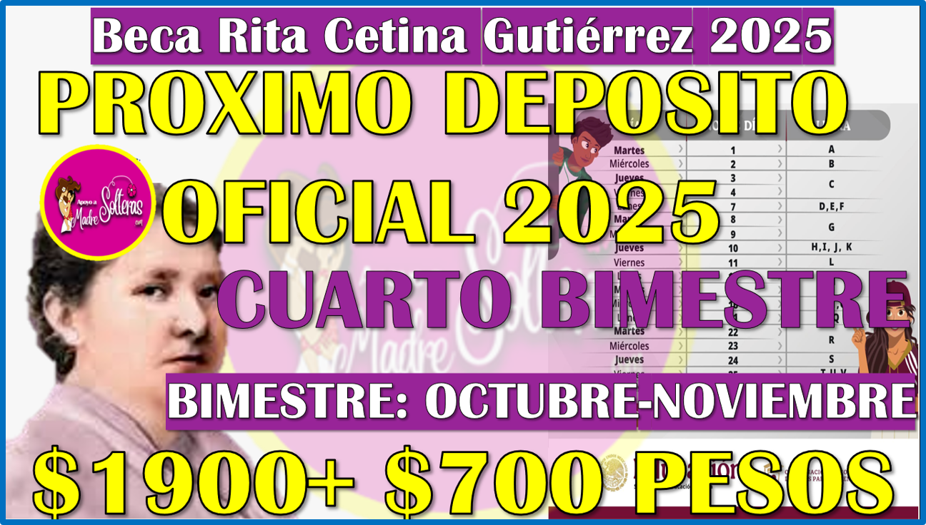 ▷ ¿Cuando se llevará a cabo el próximo pago de la Beca Rita Cetina Gutierrez 2025? aqui te informamos » 2025 Apoyos a Madres Solteras 🥇 ¿Cuando se llevará a cabo el próximo pago de la Beca Rita Cetina Gutierrez 2025? aqui te informamos
