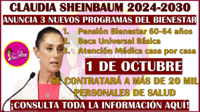 ¿Cuales son los 3 nuevos programas que entra en vigor este Octubre? Claudia Sheinbaum lo anuncia, aquí más detalles