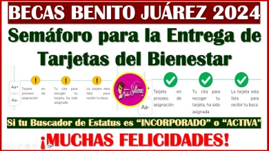 Así funciona el SEMÁFORO para la entrega de Tarjetas del Bienestar: Becas Benito Juárez 2024
