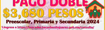 Siguiente pago doble para todos los Becarios de las Becas Benito Juárez Nivel Básico