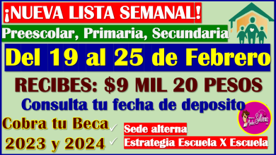 Del 19 al 25 de Febrero¡NUEVA LISTA SEMANAL! para la entrega de Tarjetas: Becas Benito Juárez Nivel Básico