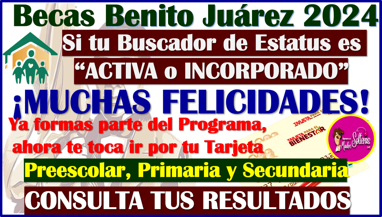 Si tu Buscador de Estatus es "ACTIVA" muchas felicidades ya formas parte de las Becas Benito Juárez Nivel Básico, aquí la información completa