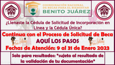 Becas Benito Juárez Educación Básica, Continua con el proceso de Solicitud de Beca