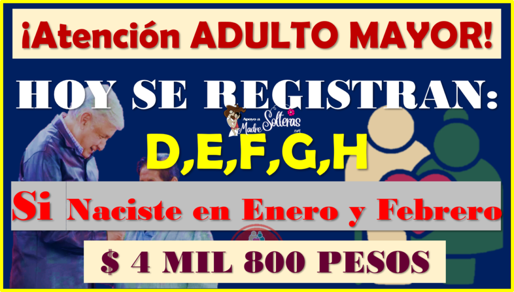 REGISTRO Del Adulto Mayor, Las Siguientes Letras: D,E,F,G,H Mi Pensión ...