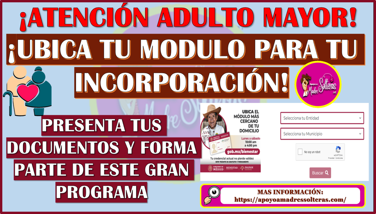 Adulto Mayor proximos a registrase ¿Ya sabes como ubicar tu módulo más cercano para incorporarte a la Pensión Bienestar? ¡No te preocupes! aquí te explico