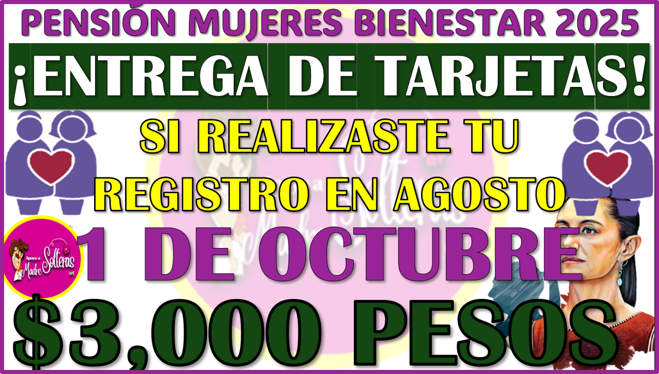 ▷ ¿Te registraste en Agosto? Ya puedes recoger tu Tarjeta del Bienestar: Pensión Mujeres Bienestar 2025 » 2025 Apoyos a Madres Solteras 🥇 ¿Te registraste en Agosto? Ya puedes recoger tu Tarjeta del Bienestar: Pensión Mujeres Bienestar 2025