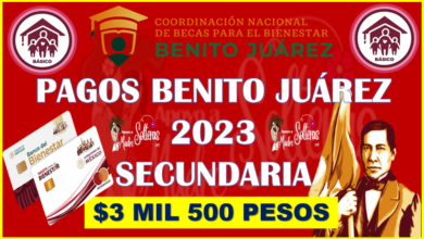 Calendario de pagos para Secundaria Becas Benito Juárez 2023 