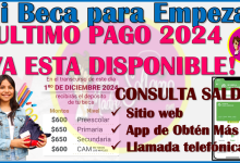 Ya puedes disponer de tu apoyo económico del mes de Diciembre: Mi Beca para Empezar 2024