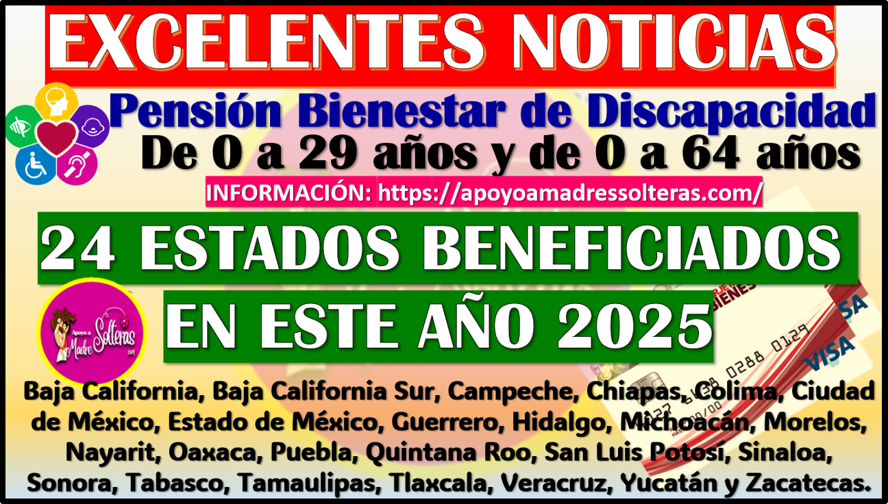 24 estados de la republica recibirán Pensión Bienestar de Discapacidad, aquí te informo cuales son