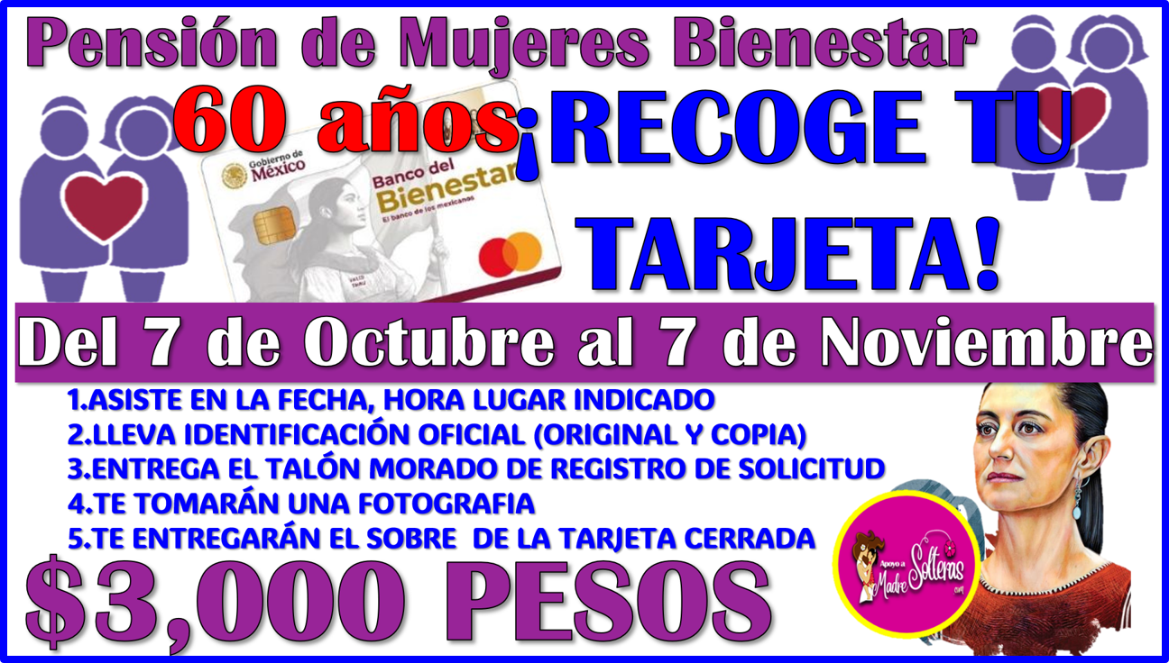 Se llegó el día ¡YA PUEDES PASAR POR TU TARJETA! Pensión Mujeres Bienestar 2025