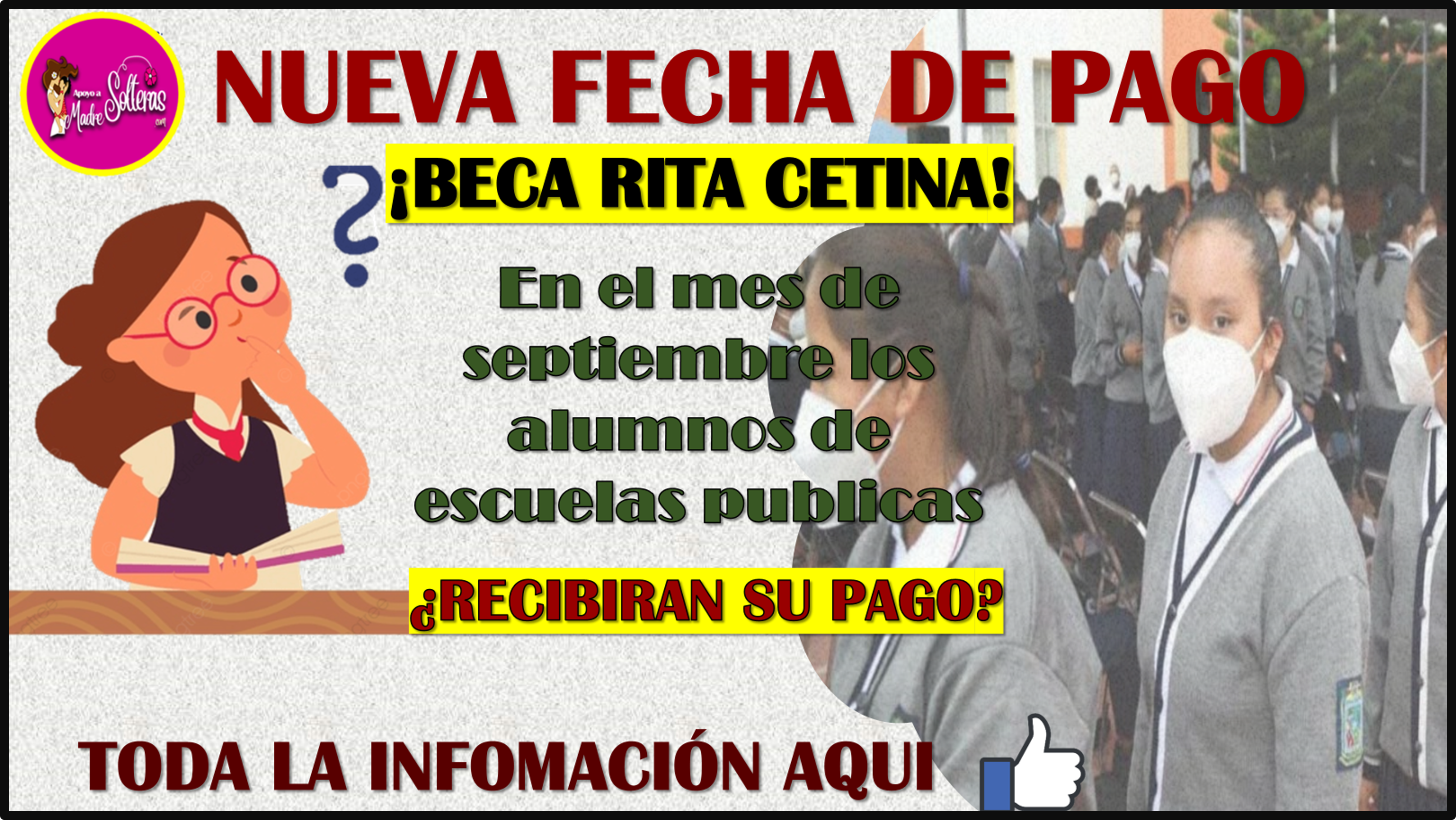 ▷ Beca Rita Cetina, ¿Se realizara el pago del mes de septiembre? aquí te explico » 2025 Apoyos a Madres Solteras 🥇 NUEVAS FECHAS DE PAGO RITA CETINA