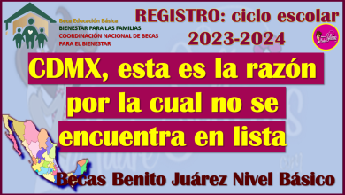 Conoce porque NO SE ENCUENTRA en lista la Ciudad de México para el REGISTRO de las Becas Benito Juárez