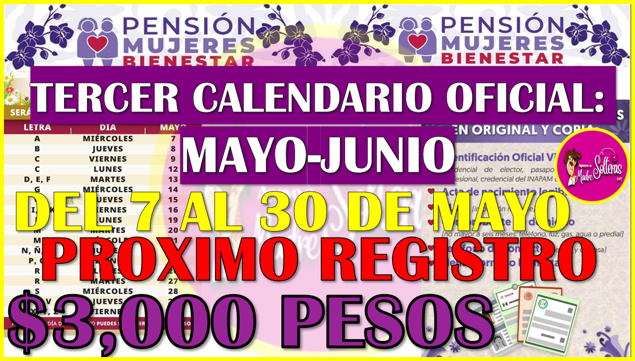 ▷ Pensión Mujeres Bienestar ya tiene su Calendario Oficial de Pagos del tercer bimestre 2025 » 2025 Apoyos a Madres Solteras 🥇 Pensión Mujeres Bienestar ya tiene su Calendario Oficial de Pagos del tercer bimestre 2025