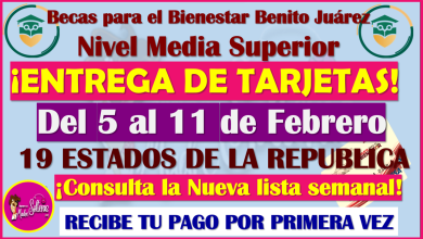 Becas Benito Juárez Media Superior 2024: Lista semanal del 5 al 11 de Febrero para recoger tu tarjeta del Bienestar