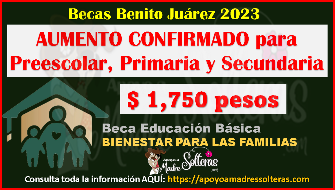 AUMENTO CONFIRMADO en las Becas Benito Juárez 2023 Educación Básica AQUI la información