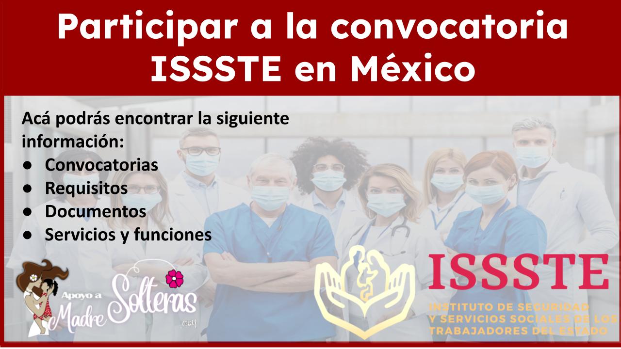 Participar a la convocatoria ISSSTE en México