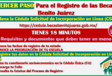 Becas Benito Juárez ¿Como llenar la Cédula de Solicitud de Incorporación en Linea? este es el TERCER PASO
