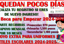 ¡YA SOLO QUEDAN POCOS DÍAS! Realiza tu registro en Mi Beca para Empezar 2024-2025